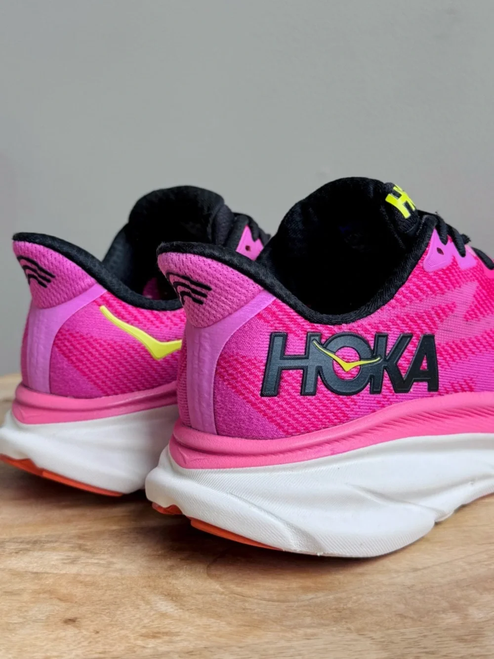 Hoka Pink & Black Women's Athletic Running Shoes - Picture 8 of 11
